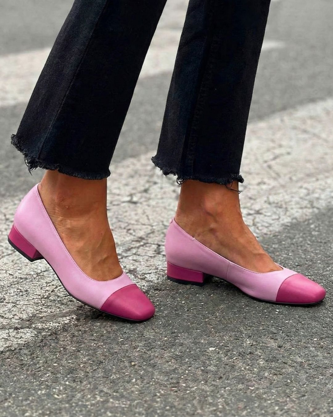 Chic Color Block Square Toe Mary Jane Flats [Pre Order]